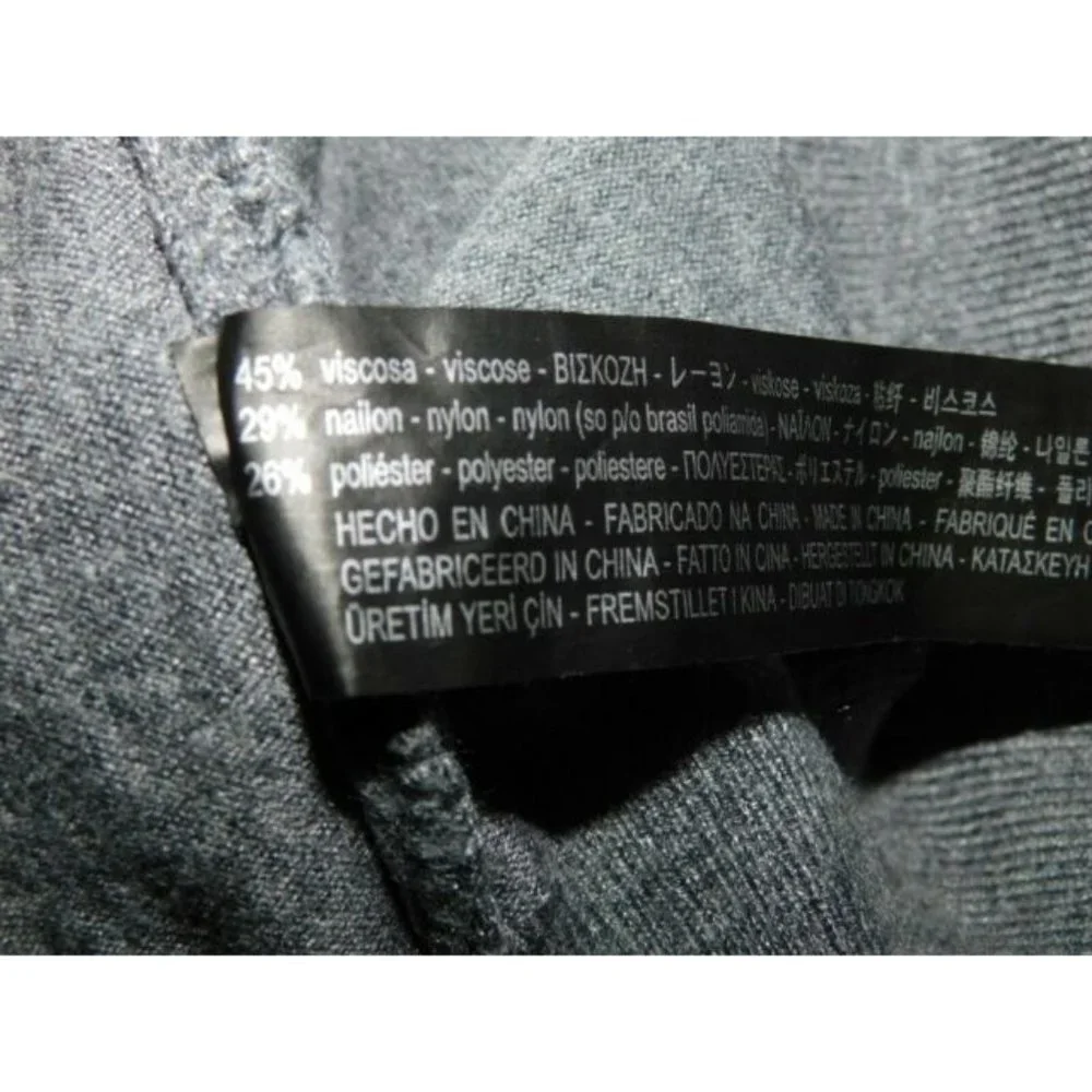 Zara Womens Oversized Gray Flounce Ruffle Detail Sweater V Neck M - Picture 4 of 7